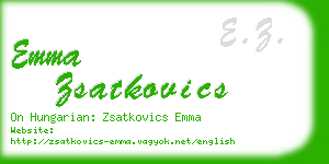 emma zsatkovics business card